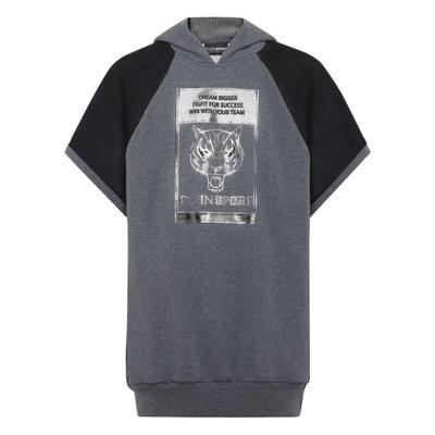 Sweatshirt PLEIN SPORT "Tiger", Herren, Gr. M, grau (72, schwarzgrau), Obermaterial: 88% Baumwolle, 12% Polyester, Sweatshirts Sweatshirt