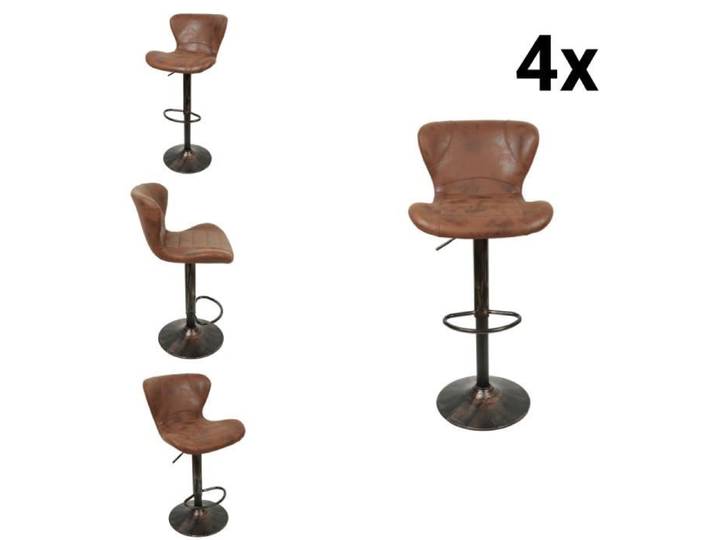 Tabouret de Bar MENGDA - Lot de 4 - Réglable - Confortable - Stable
