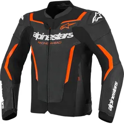 Alpinestars GP Force V2 Airflow Lederjacke Luftdurchlässig - schwarz-neonrot - 48