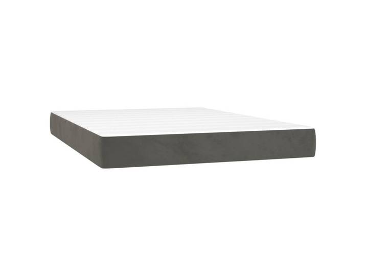 Boxspringmatratze Taschenfederkernmatratze Mittel Dunkelgrau 140x200x20 cm Samt, vidaXL, 20 cm hoch