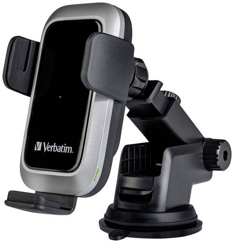 Verbatim Induktions-Ladegerät 15 W FWC-03 Pro Qi Fast Wireless Car Charger 49554 Ausgänge Magnetanschluss Schwarz