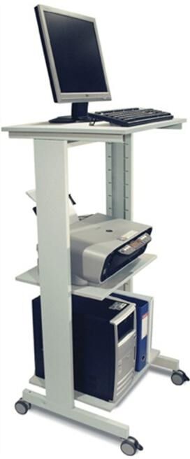 Table de travail p. PC H1180xl600xP500mm gris clair, RAL 7035 mobile (9000483272)