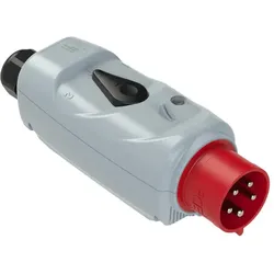 PCE 540256251 CEE-Stecker mit Schalter (WENDE) +BA 32A 5p 6h IP44
