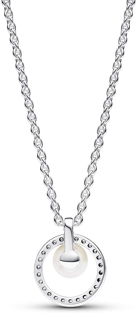 Collier Pandora Perle De Culture D'Eau Douce Traitée Et Pavé Femme