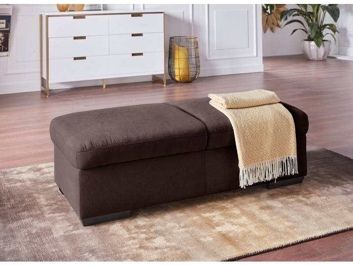 Hocker EXXPO - SOFA FASHION Salerno, Bankhocker mit tollem Sitzkomfort , braun, B:140cm H:46cm T:67cm, Hocker, Hocker, zeitlos und elegant