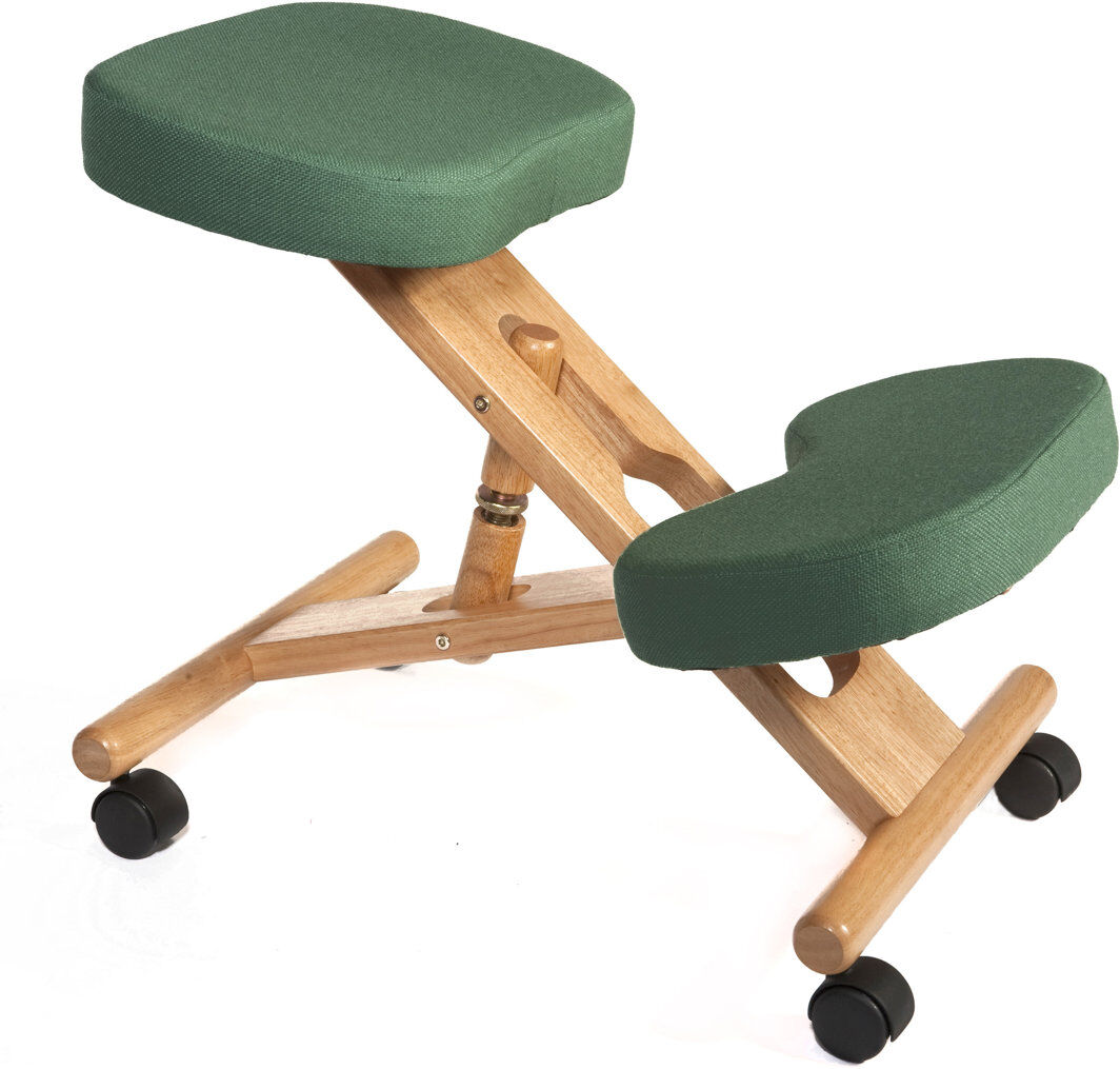 Zipcode Design Becky Adjustable Height Kneeling Chair with Footrest and Removable Casters/Wheels Green