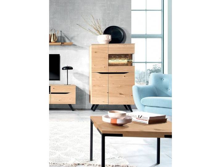 Xlmoebel Vitrine Designer Holzschrank in elegantem Design für stilvolle Aufbewahrung (Vitrine) Hergestellt in Europa