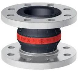ELAFLEX Gi-Kompensator rot, PN16, DN125, I: Butyl/EPDM, A: EPDM, 100 Gr., Fl. Stahl verz., 1 Stk.