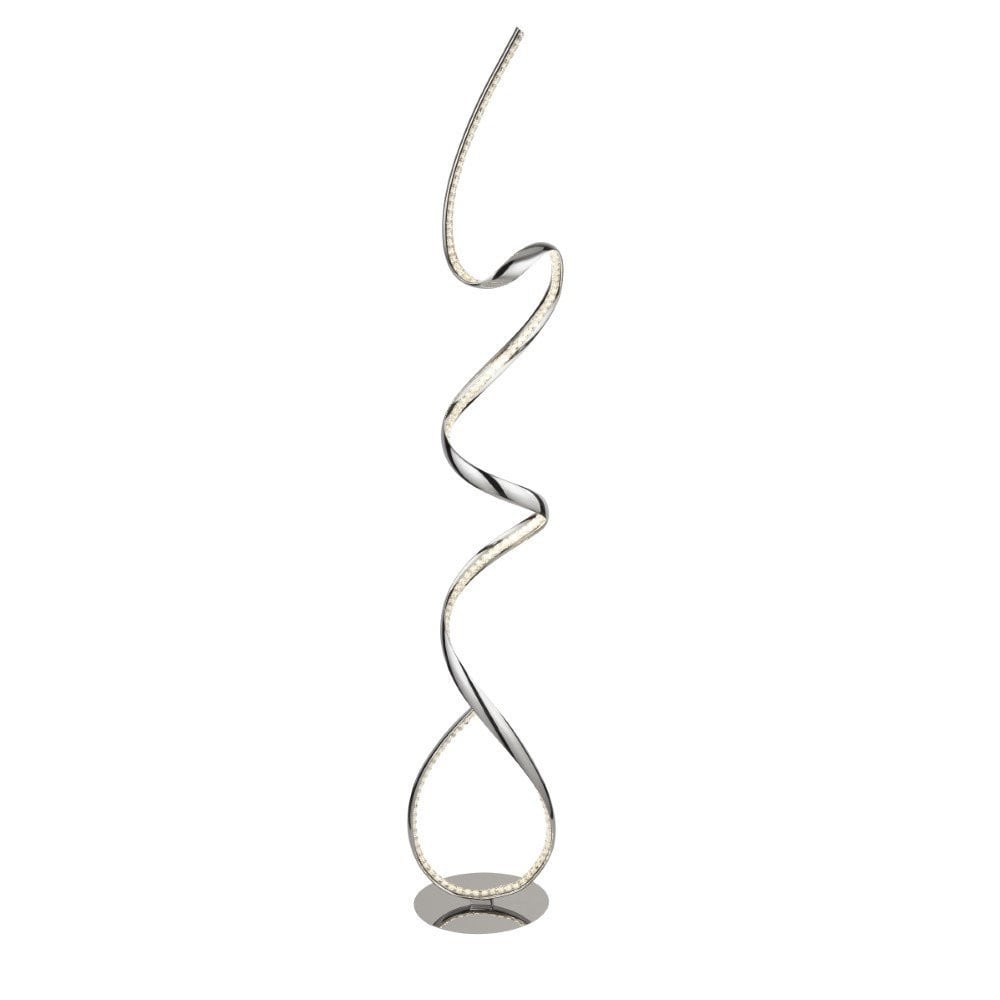 Searchlight Twirls Design Vloerlamp - Zilver