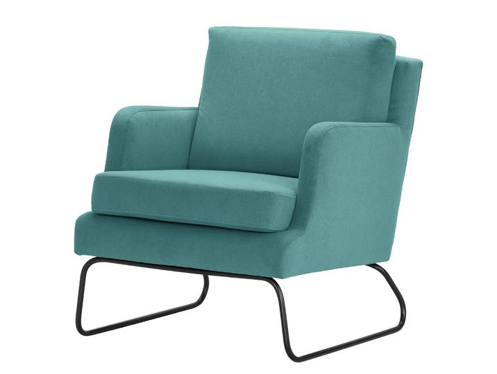Fauteuil Kopu I Turquoise/Turquoise Microfibre Sela 69 x 74 x 80cm