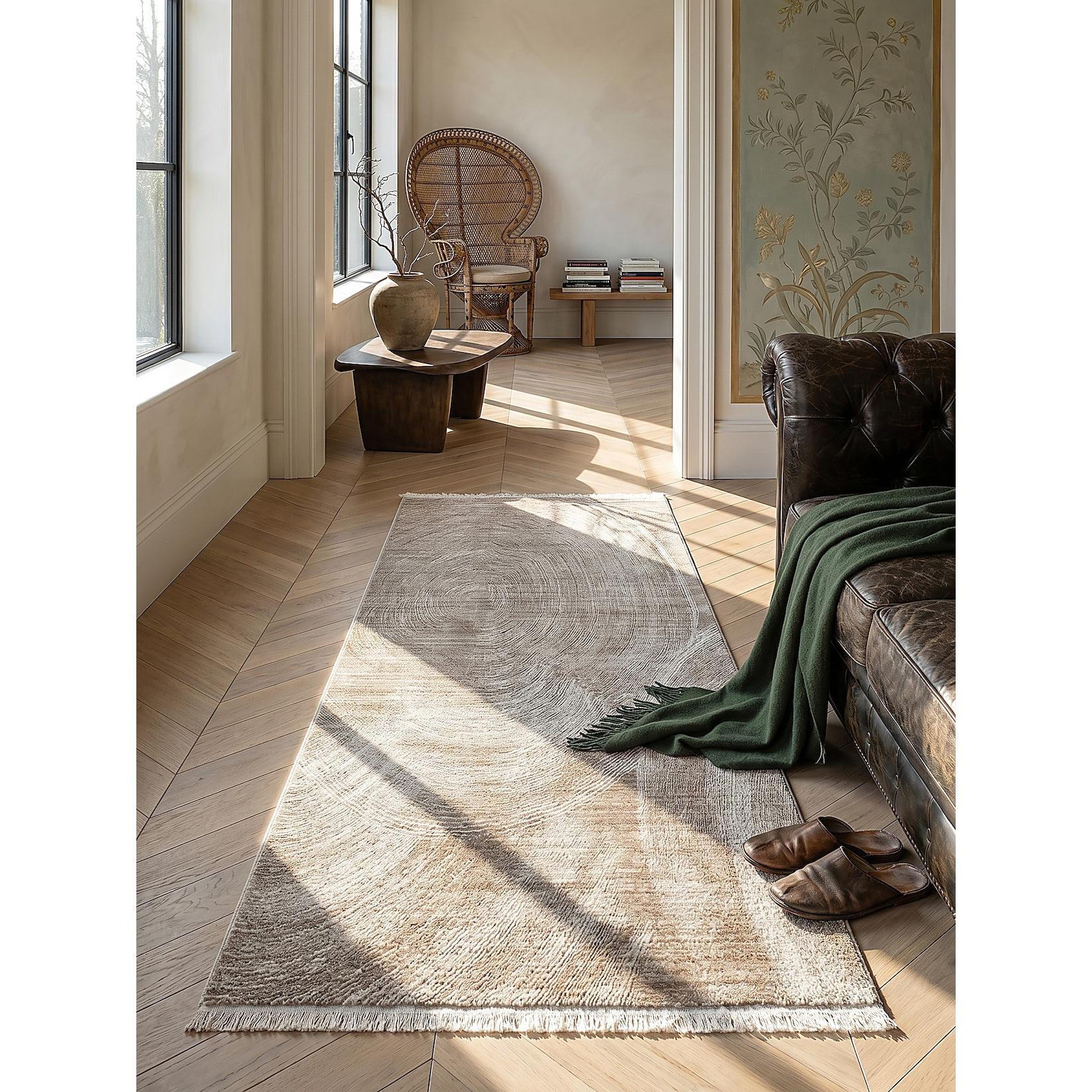 Läufer Kurzflor Beige 80x150 cm - SCRIVIA Kadima Design