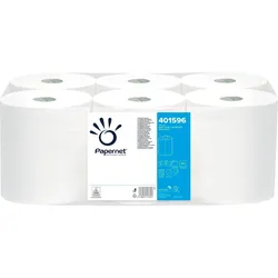 Papernet 401596 Papierhandtuch 450 Blatt 37,25 m Zellulose Weiss, Haushaltspapier, Weiss