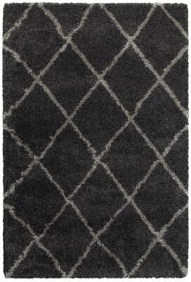 Porch & Den Style Haven Suncrest Charcoal Lattice Shag Area Rug