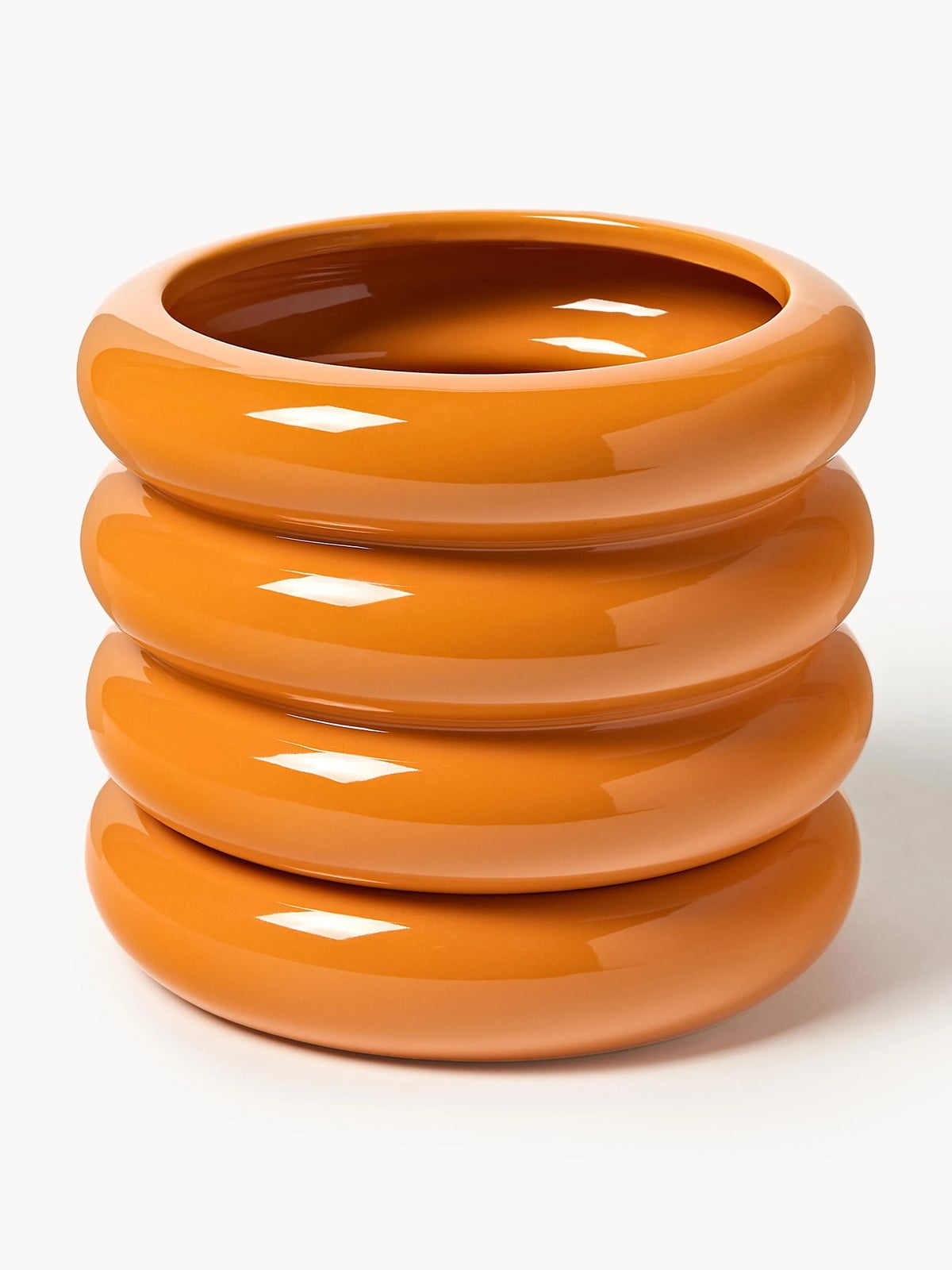 Westwing Collection Keramische plantenpot Rudi, Hoogte: 16 cm