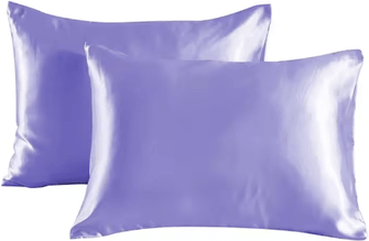 Inspire Picks 2 Piece Satin Silk Pillowcase Set Super Soft Hair And Beauty Pillow Cases Standard Size purple 20 40 In