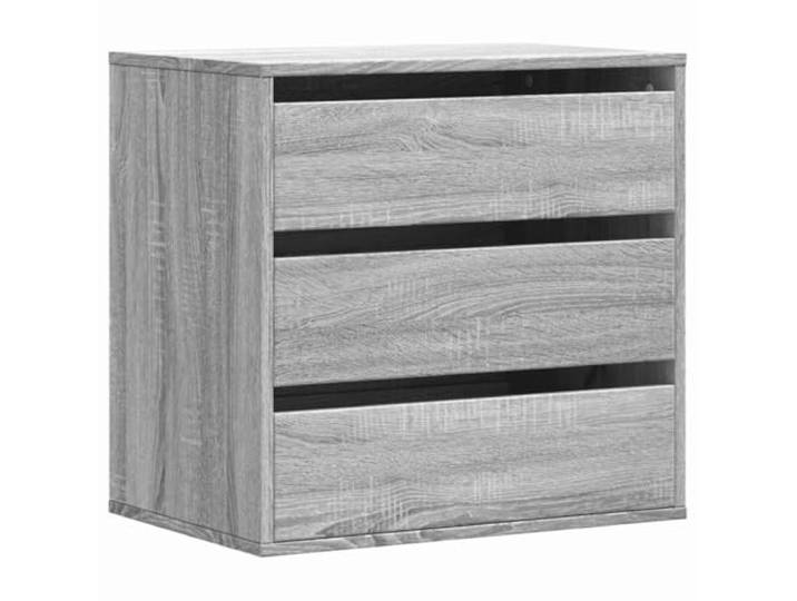 Kommode Grau Sonoma Eiche 60x41x58cm aus Holzwerkstoff 3 Schubladen, Ausstellungsplatte, feuchtigkeitsbeständig, leichte Reinigung, stabile Konstruktion