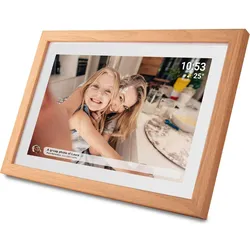 Denver Cornice Digitale per Foto (10.10", 1280 x 800 Pixel), Digitaler Bilderrahmen, Braun