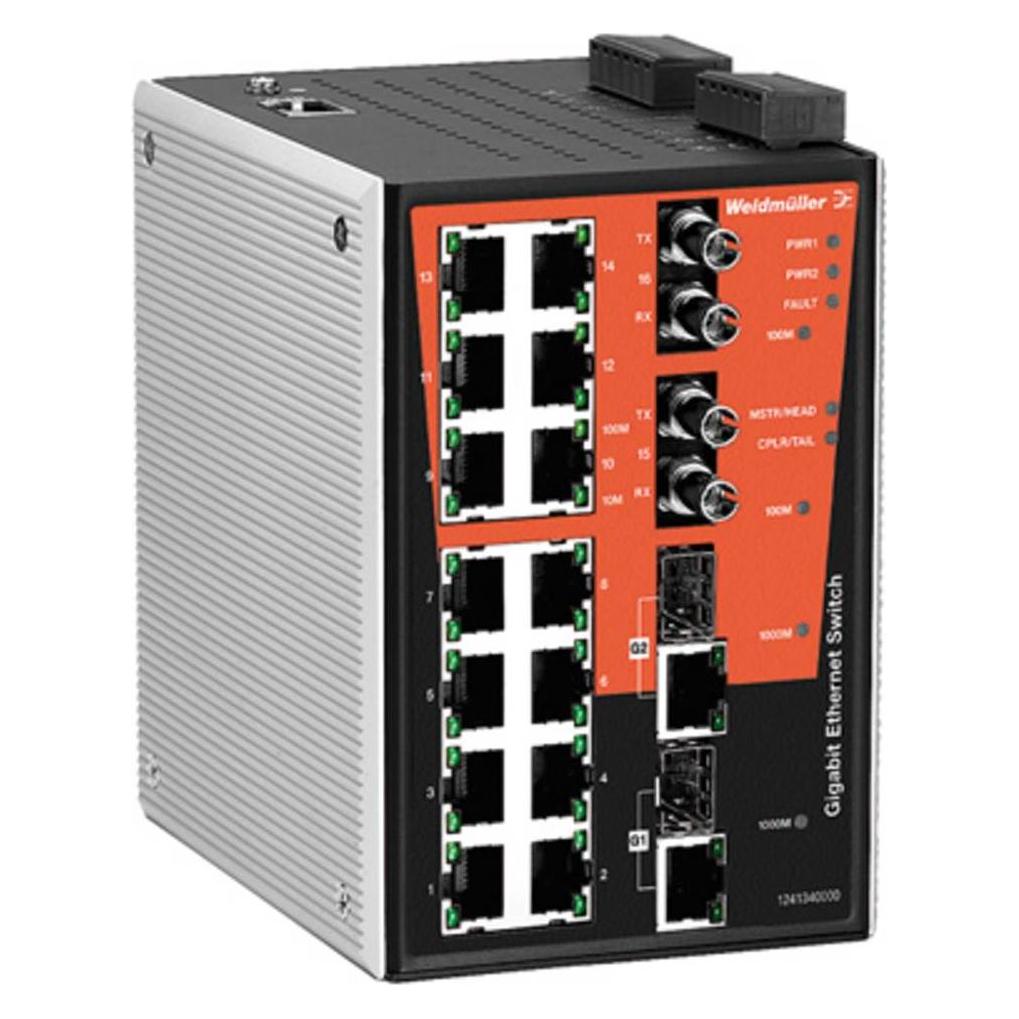 Weidmüller Weidmller Industrieswitch managed IE-SW-PL18M-2GC14TX2ST Anzahl Ethernet Ports 14 (1241340000) (14 Ports) (1241340000)