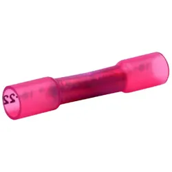 Klauke Stoßverbinder isoliert mit Wärmeschrumpfisolierung, 0,5 - 1,0mm2, rot, 100 Stück