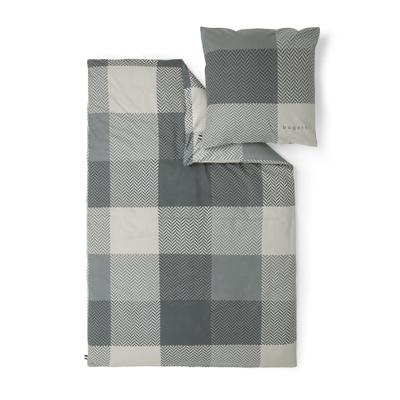 Bettwäsche BUGATTI "Satin-Flanell Kombi-Bettwäsche bugatti", grau, B/L: 140cm x 200cm, 1 Stk., 1 Stk., Mako-Satin, B/L: 90cm x 70cm, 2 Stk., Mako-Satin, Obermaterial: 100% Baumwolle, Bettwäsche, Bettwäsche, mit glatter Satin- und kuscheliger...