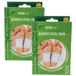 Bambus Pflaster Fußpads Detox Fußpflaster 20 Stück natürliche Inhaltsstoffe