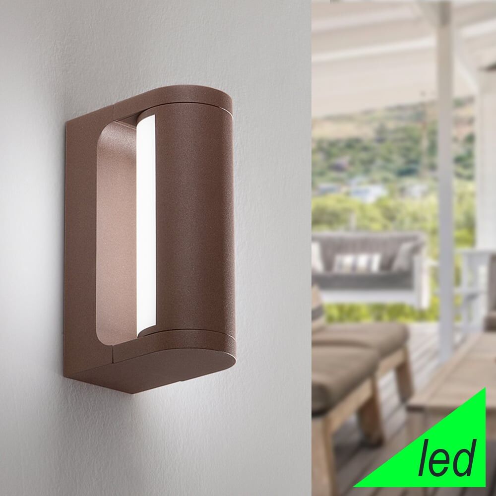 Perenz Orienta 8332 E – Applique Led 12w Ip65 Corten, Diffusore Orientabile