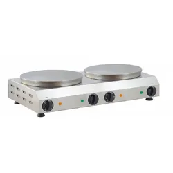 Elektrische Crêpe-Pfannkuchenpfanne - AMITEK CR35DE - 400 V - Durchmesser Ø 350+350