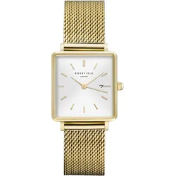 Rosefield QWSG-Q03 Damenuhr Boxy Gold Mesh Medium