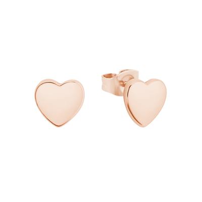 Paar Ohrstecker AMOR "Herz", rosa (roségoldfarben), Ohrringe, Damen, Silber 925 (Sterlingsilber)