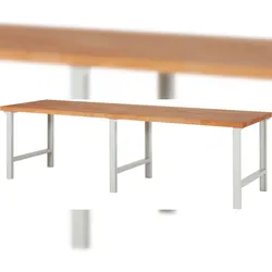 PROREGAL Werkbank Serie 7000 - Modell 7000 | HxBxT 84x300x90cm | Lichtgrau | Arbeitstisch Werktisch