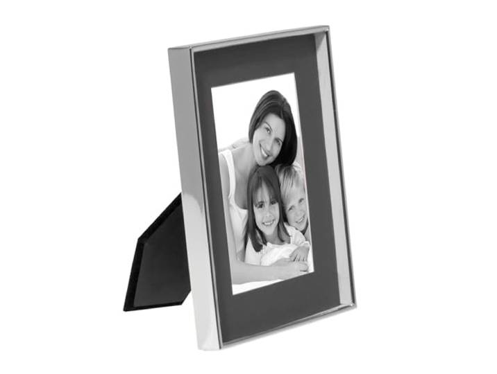 Fink Bilderrahmen Fotomaß 10x15 cm grau-versilberte Leiste Fotorahmen