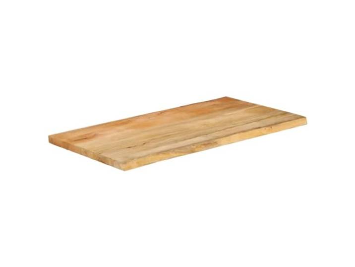 GKHPYURE Tischplatte 110 x 60 x 2,5 cm lebende Kanten aus massivem Finish und 2 Seitenkanten, einzigartige Maserung, leicht zu reinigen, nur flach
