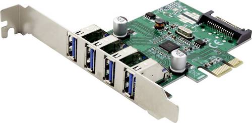 Value 15.99.2117 4 Port USB 3.2 Gen 1 Controllerkarte USB-A PCIe x1