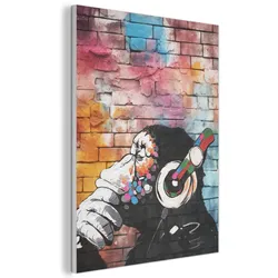 AKUSTIKBILD Affe - Graffiti - Musik Wanddeko 70x100 cm