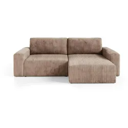 Ecksofa mit Schlaffunktion Fano ¦ braun ¦ Maße (cm): B: 252 H: 70