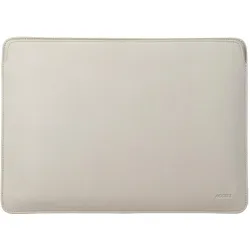 Accezz Laptophülle aus Leder (16", Apple), Notebooktasche, Beige