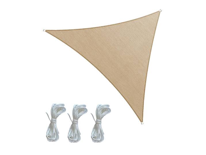 Mobili Rebecca Sonnensegel Beige 500/500/1 cm, Kunststoff, Dreieckig, 500x500 cm, Sonnenschutz, Sonnenschirme