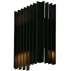 LED Außenwandleuchte Up & Down Beleuchtung schwarz Fassadenlampe IP65 H 20 cm