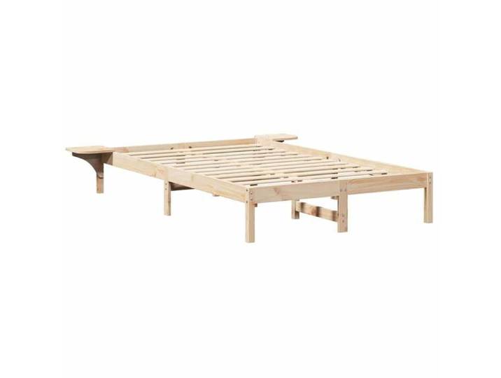 Promotion d'octobre  Lit double/ Cadre de lit sommeil - avec tables de chevet Marron 140x190 cm Marron FR19834