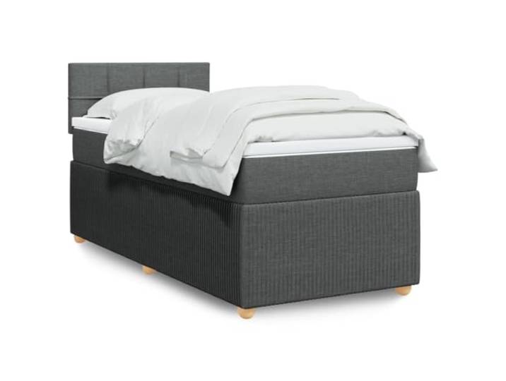 RJPLMFV Lattenrost mit Matratze, Dunkelgrau, 80 x 200 cm, Stoff Individuelle Taschenfedern, abnehmbarer Bezug, waschbar, Polyester, atmungsaktiv, langanhaltender Komfort