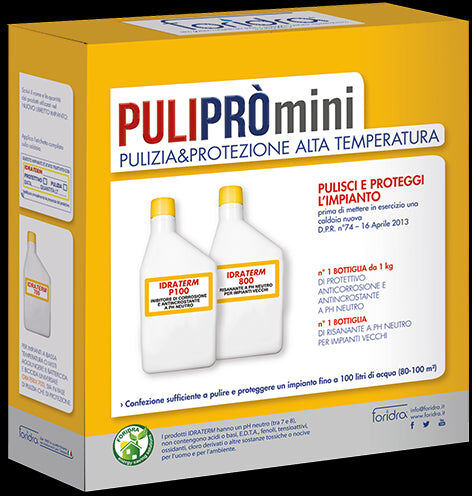 Foridra PULIPRO' MINI confezione che contiene Idraterm 800 e Idraterm P100