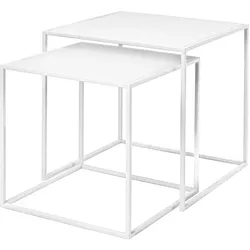 Fera Beistelltische 2er Set weiß 45,5x45,4x46cm