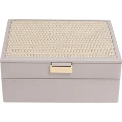 Stackers Raffia Schmuckkästchen doppelt, taupe