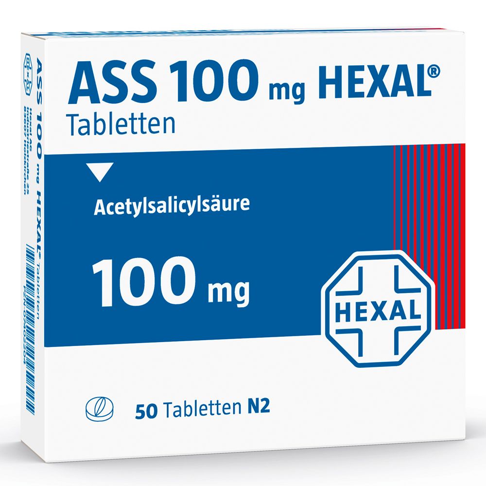 ASS 100 mg Hexal Tabletten 50 St
