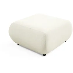 POLSTERHOCKER DELTA Modern Sitzhocker, Fußhocker Creme