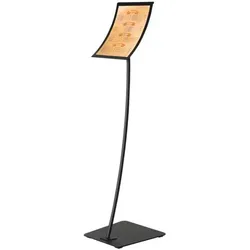 update displays Infoständer DIN A4 konkav schwarz, 29.5x109x29.5 cm