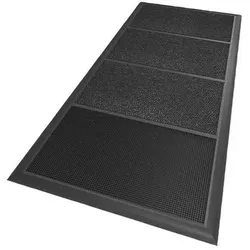 Desinfektionsmatte SM, Naturgummi, schwarz/grau, 4 Einsätze, 914 x 2000 mm