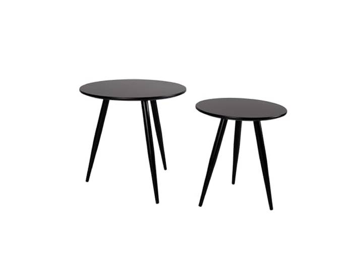 Felis Lifestyle Daven Beistelltische, MDF, Schwarz, 50 x 50 x 50 cm