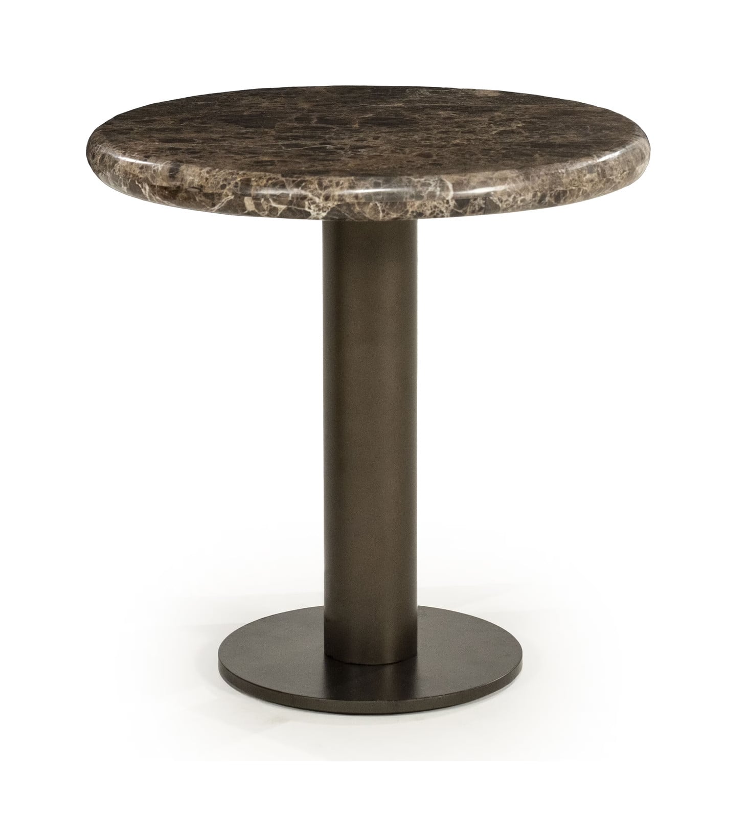 Eleonora Ronde Bijzettafel Luigi Marmer Bruin - Diameter: 45 cm