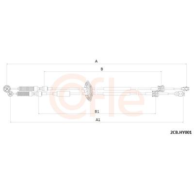 COFLE Seilzug, Schaltgetriebe 2cbhy001 für HYUNDAI